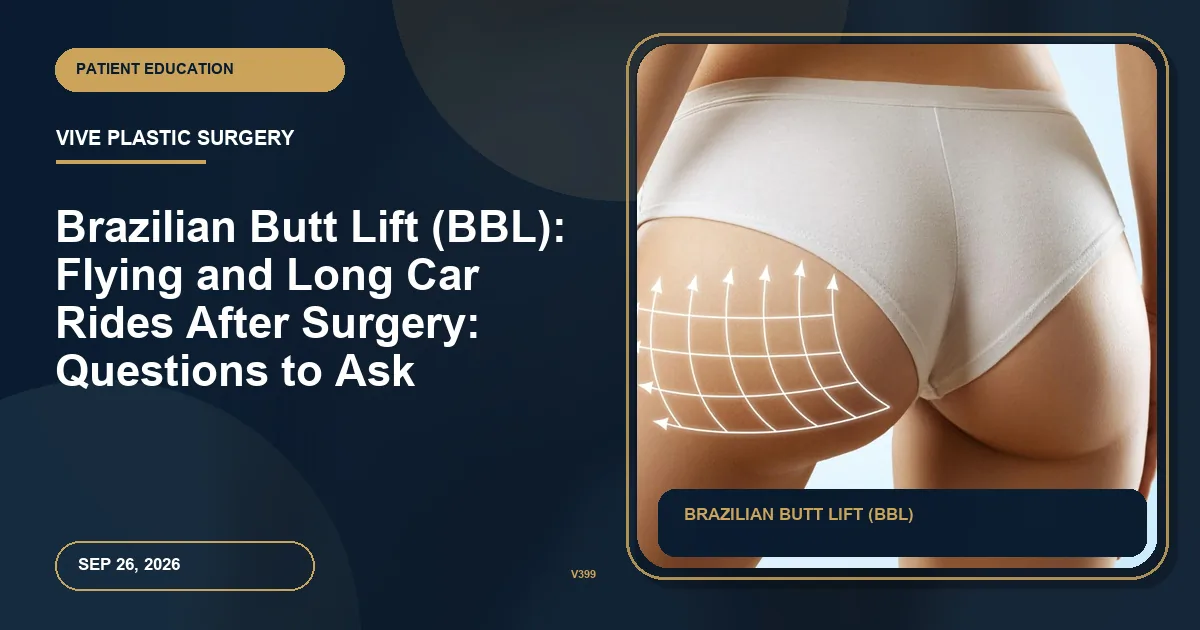 Brazilian Butt Lift (BBL): Flying and Long Car Rides After Surgery: Questions to Ask
