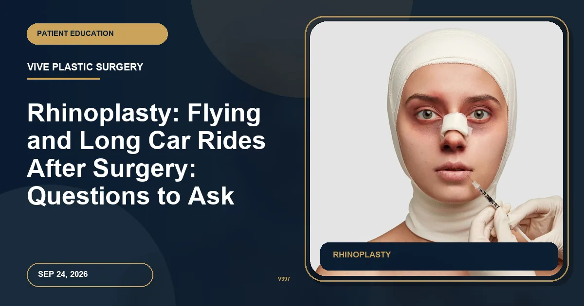 Rhinoplasty: Flying and Long Car Rides After Surgery: Questions to Ask