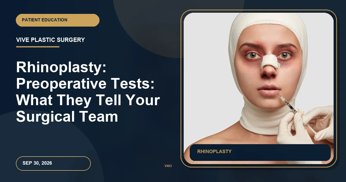 Rhinoplasty: Preoperative Tests: What They Tell Your Surgical Team