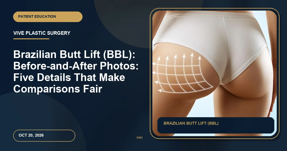 Brazilian Butt Lift (BBL): Before-and-After Photos: Five Details That Make Comparisons Fair