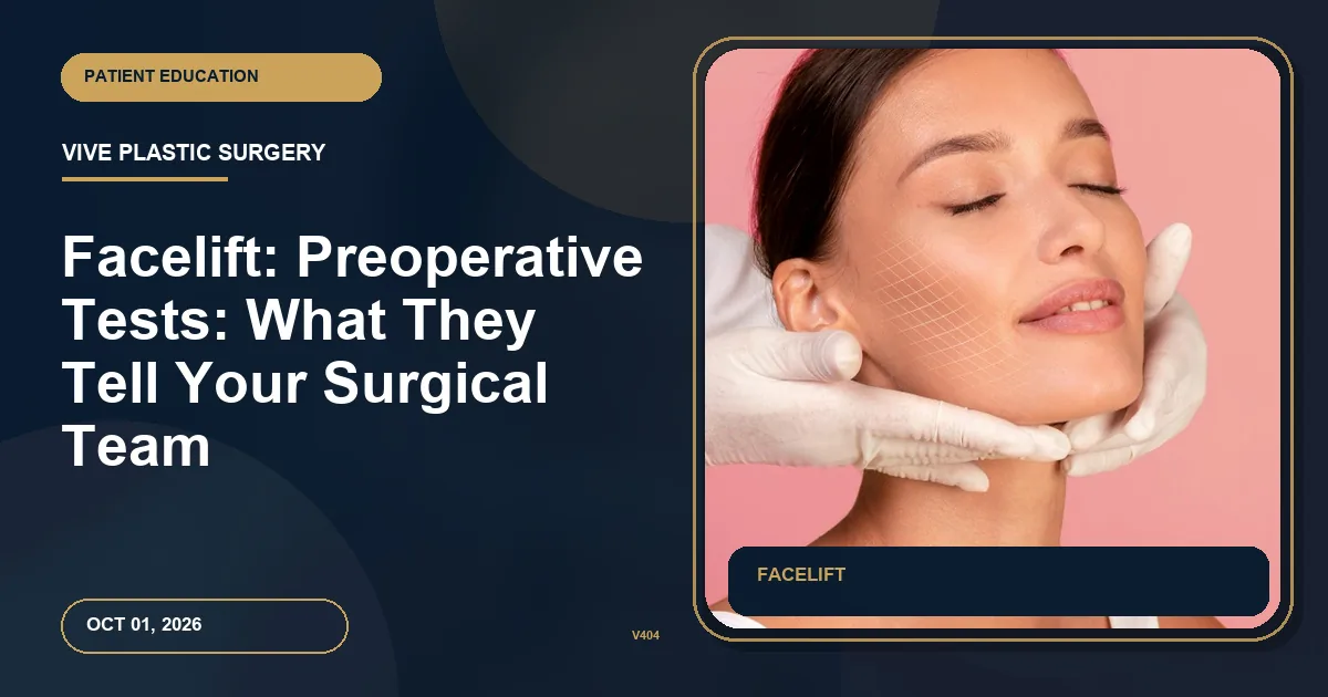 Facelift: Preoperative Tests: What They Tell Your Surgical Team