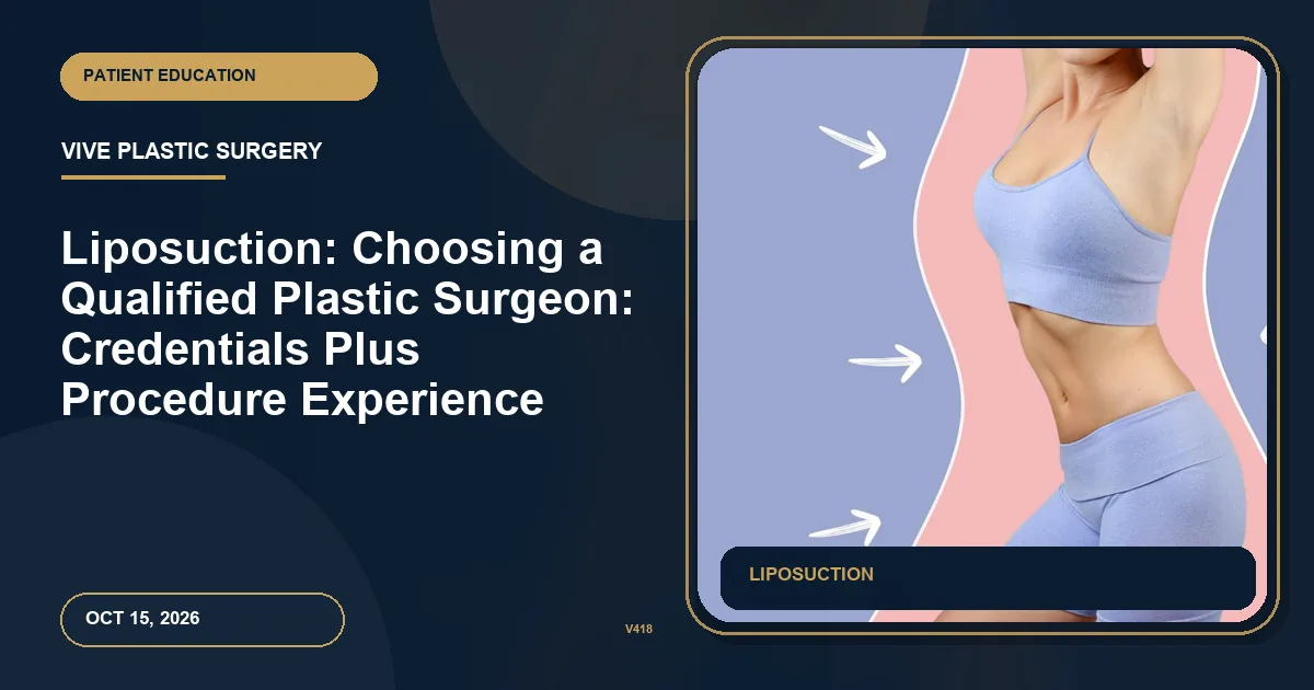 Liposuction: Choosing a Qualified Plastic Surgeon: Credentials Plus Procedure Experience