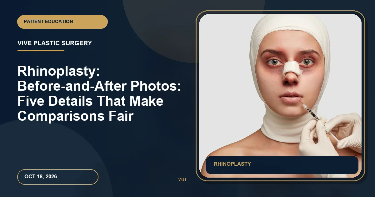 Rhinoplasty: Before-and-After Photos: Five Details That Make Comparisons Fair